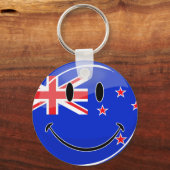 Nieuw-Zeelandse vlag glimlachen Sleutelhanger (Voorkant)