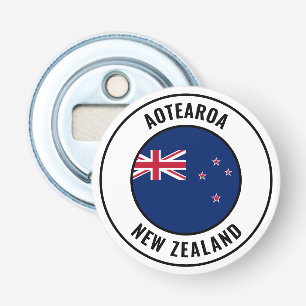 Nieuw-Zeelandse vlag: groots patriottische botteno Button Flesopener