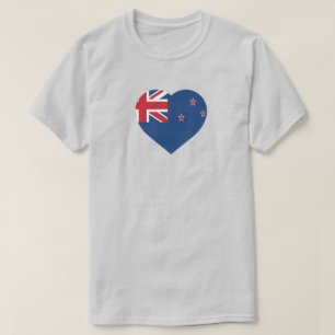 Nieuw-Zeelandse Vlag Hart T-shirt