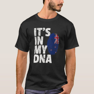 Nieuw-Zeelandse vlag in mijn DNA-kerstcadeau Cou T-shirt