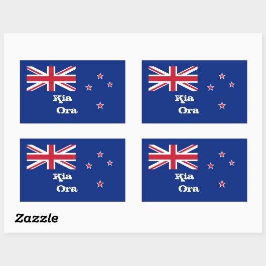 Nieuw-Zeelandse vlag & Kia Ora mode sticker / spor (Vel)