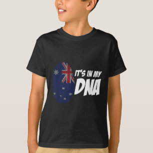 Nieuw-Zeelandse Vlag Kiwi Vingerafdruk Cadeau Nieu T-shirt