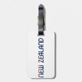 Nieuw-Zeelandse Vlag Kleuren Typografie Bagagelabel (Achterkant verticaal)