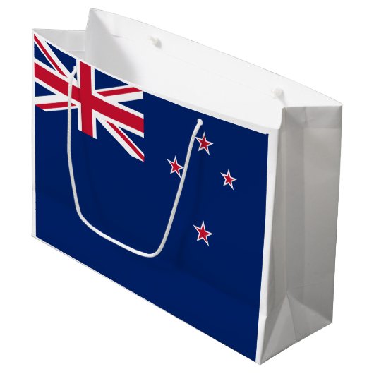 Nieuw-Zeelandse vlag (NZ) Groot Cadeauzakje (Voorkant Gekanteld)