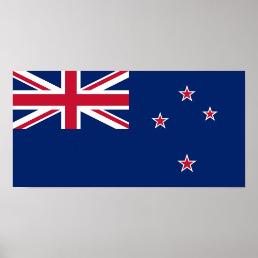 Nieuw-Zeelandse vlag (NZ) Poster (Voorkant)