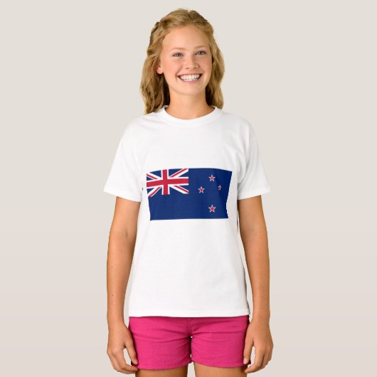 Nieuw-Zeelandse vlag (NZ) T-shirt (Voorkant volledig)