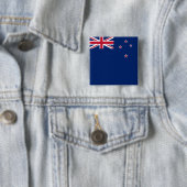 Nieuw-Zeelandse vlag (NZ) Vierkante Button 5,1 Cm (In situ)