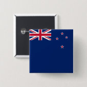 Nieuw-Zeelandse vlag (NZ) Vierkante Button 5,1 Cm (Voorkant /achterkant)
