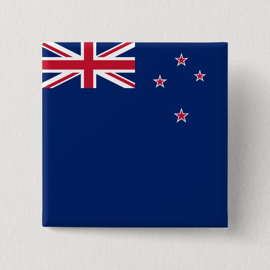 Nieuw-Zeelandse vlag (NZ) Vierkante Button 5,1 Cm (Voorkant)