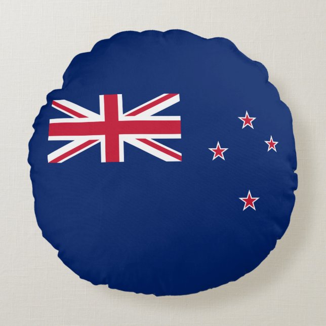 Nieuw-Zeelandse vlag Rond Kussen (Voorkant)