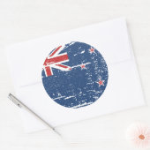-Nieuw-Zeelandse vlag Ronde Sticker (Envelop)