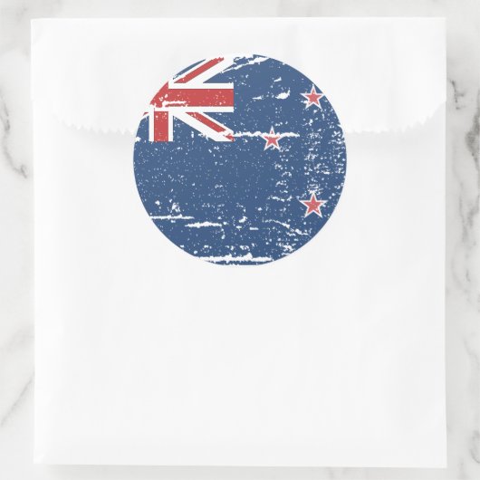 -Nieuw-Zeelandse vlag Ronde Sticker (Tas)