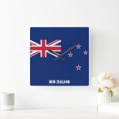 Nieuw-Zeelandse vlag verblindend patriottisch Vierkante Klok (Huis)