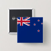 Nieuw-Zeelandse vlag Vierkante Button 5,1 Cm (Voorkant /achterkant)