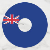 Nieuw-Zeelandse vlag Wijnglaslabel (Achterkant)