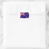Nieuw-Zeelandse Vlagsticker Ronde Sticker (Tas)