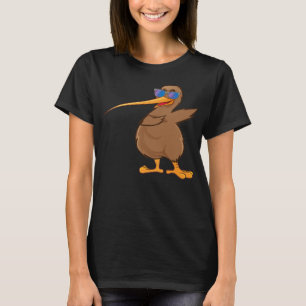 Nieuw-Zeelandse vogellover Dabbing Kiwi Bird Da Da T-shirt