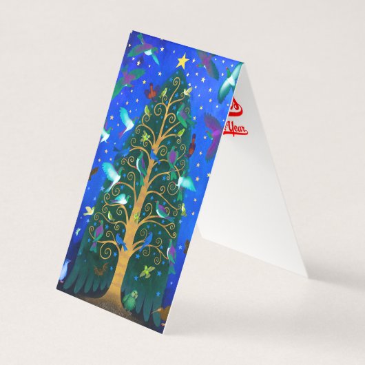 Nieuw-Zeelandse Vogels Kerstmis Kaart (Voorkant)