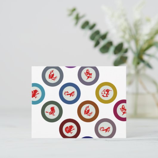 Nieuw-Zeelandse vogels postkaart (Staand voorkant)