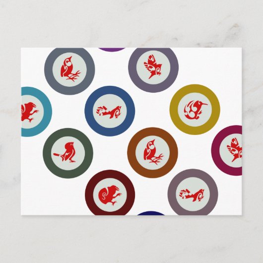 Nieuw-Zeelandse vogels postkaart (Voorkant)