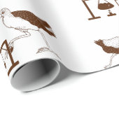 Nieuw-Zeelandse vogelwetenschapspatroon Cadeaupapier (Rol Hoek)