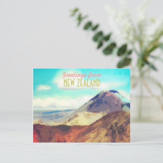 Nieuw-Zeelandse vulkanische briefkaart (Staand voorkant)