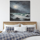 Nieuw-Zeelandse westkust - stretched canvas Print (Insitu (Slaapkamer))