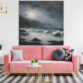 Nieuw-Zeelandse westkust - stretched canvas Print (Insitu (Woonkamer))