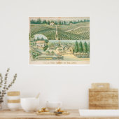 Nieuw-Zeelandse wijngaard en wijnkelders (1213A) Poster (Keuken)