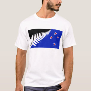 Nieuw-Zeelandse Zilvervaren Vlag T-shirt