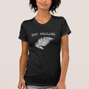 Nieuw-Zeelandse Zilvervaren Zwarte T-Shirt