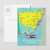 Nieuw Zuid-Wales Australië kaart (Voorkant / Achterkant)