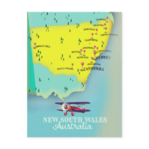 Nieuw Zuid-Wales Australië kaart