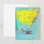 Nieuw Zuid-Wales Australië kaart (Voorkant / Achterkant)