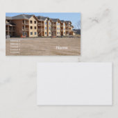 Nieuwbouw condominium in aanbouw visitekaartje (Voorkant / Achterkant)