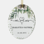 Nieuwbruidsnamen Mr. Christmas Keramisch Ornament (Rechts)