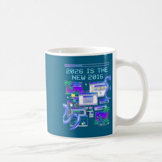 Nieuwe 2016 Vaporwave Pixel Computer Esthetiek Koffiemok (Rechts)