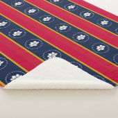 Nieuwe 2020 Mississippi-vlagstapes Sherpa Deken (3/4)