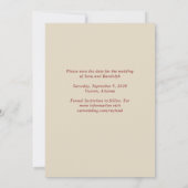 Nieuwe 2026 minimalistische foto save the date (Achterkant)