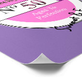 Nieuwe 50e mijlpaal op zaterdag Funny Wine Label Poster (Hoek)