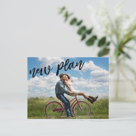 Nieuwe aangepaste fotobruiloft briefkaart (Staand voorkant)