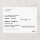 Nieuwe aangepaste fotobruiloft briefkaart (Achterkant)