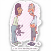 Nieuwe aangepaste pet Square cut Sticker (Voorkant)