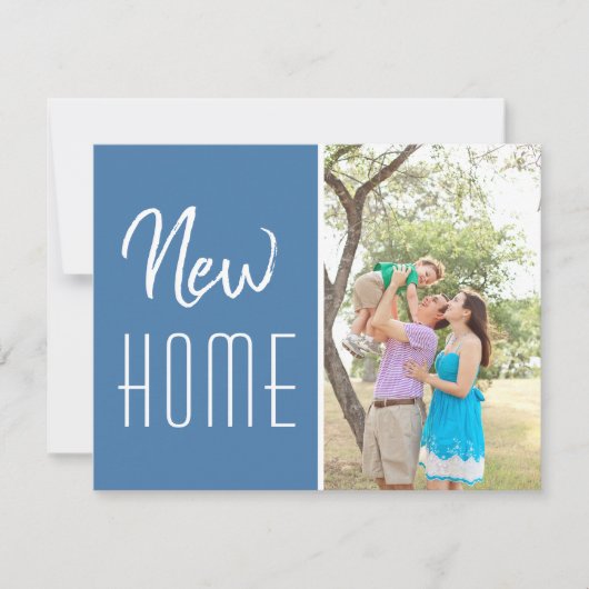 Nieuwe aangepaste thuisfoto-wijziging van adres aankondiging (Voorkant)