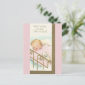  "nieuwe aankomst"-Baby Briefkaart (Staand voorkant)