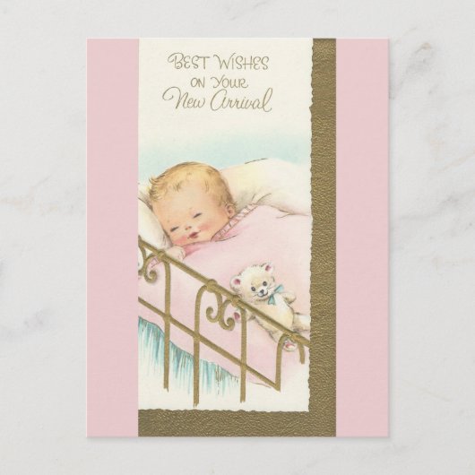  "nieuwe aankomst"-Baby Briefkaart (Voorkant)