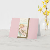  "nieuwe aankomst"-Baby Kaart (Gele Bloem)