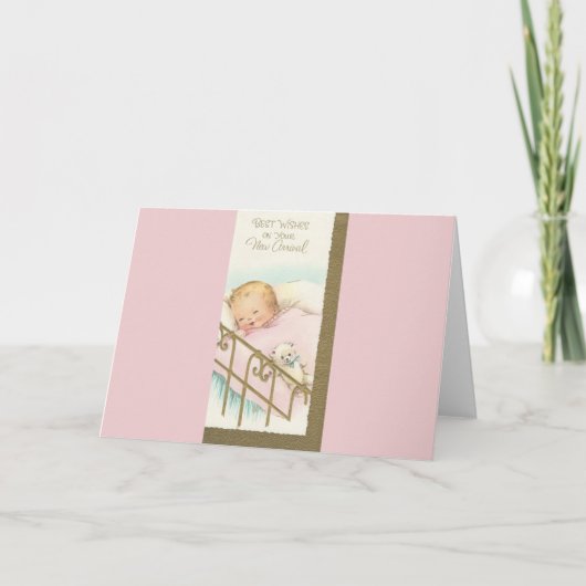  "nieuwe aankomst"-Baby Kaart (Voorkant)