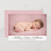 Nieuwe aankomst geboorteaankondigingskaart (Voorkant / Achterkant)