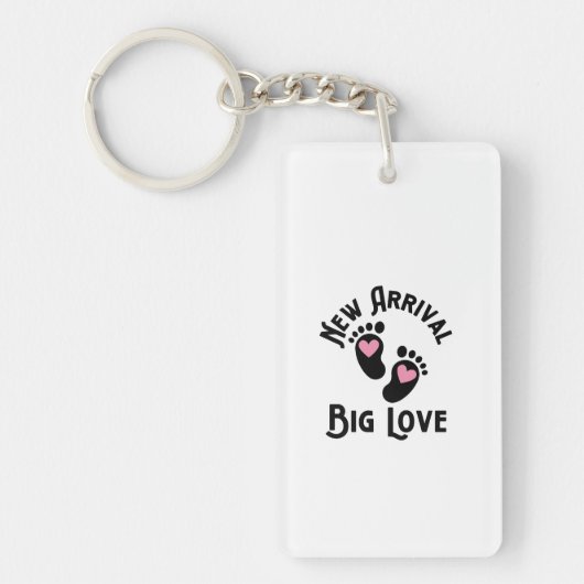 Nieuwe aankomst, grote liefde. sleutelhanger (Voorkant)